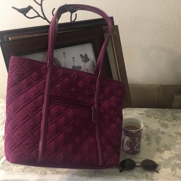 Vera Bradley Handbags - Vera Bradley Quilted Tote in Magenta